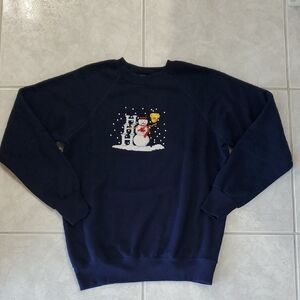 Navy Blue Snowman Sweatshirt